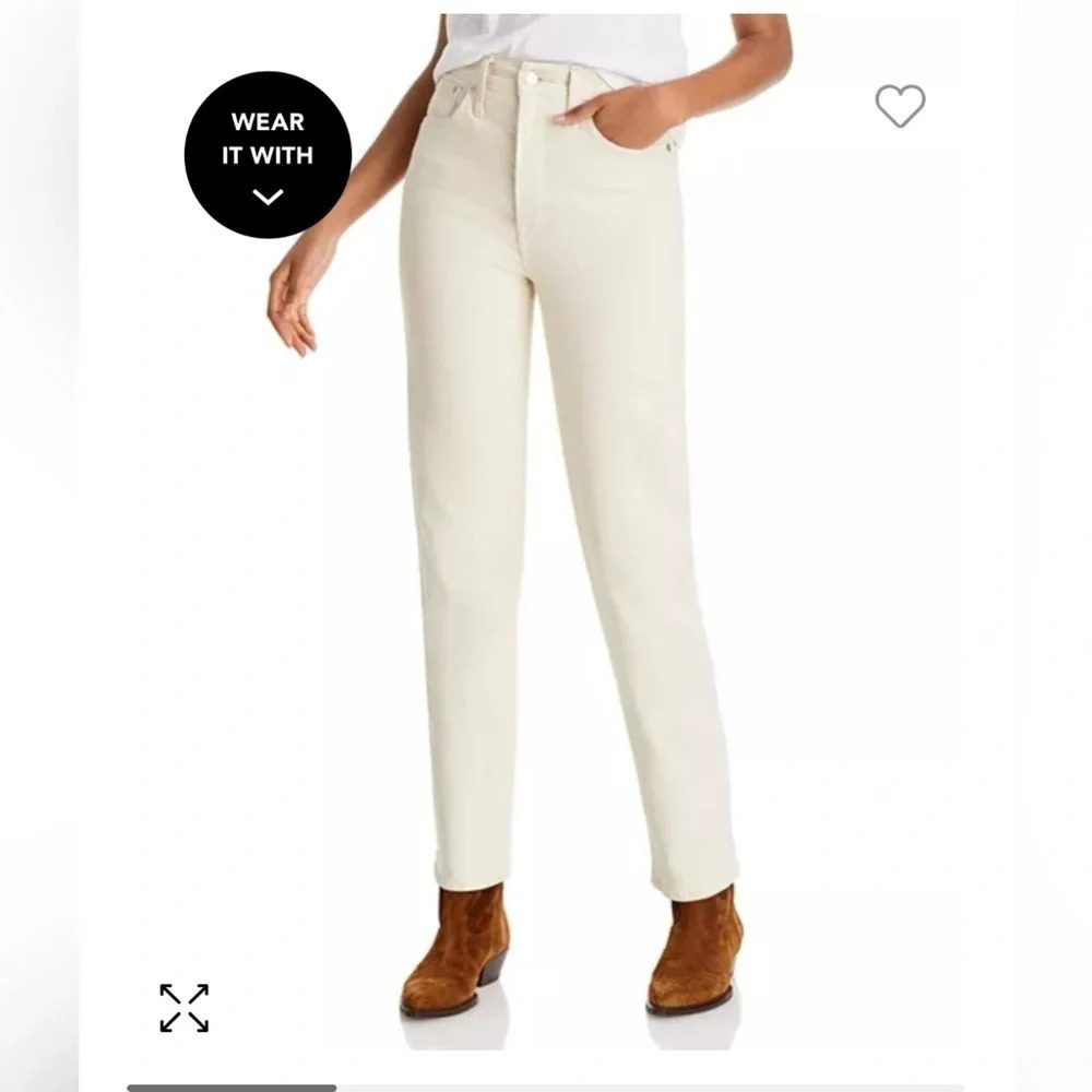 NWT Madewell straight in vintage 
Crème colored 
Size 29